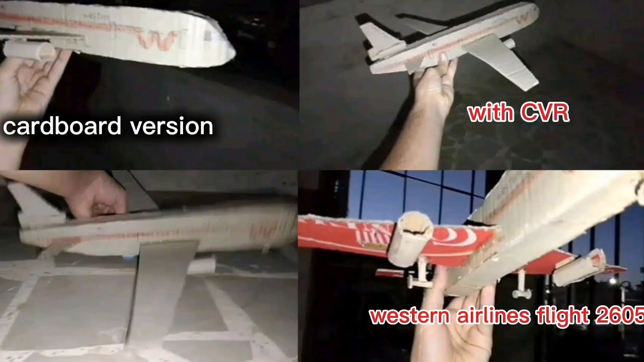 Western airlines flight 2605 cardboard version  - CVR ( cockpit voice recorder)