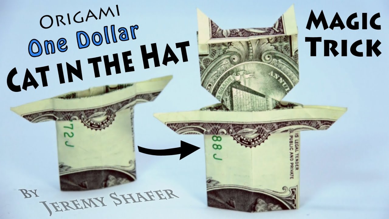 Origami Cat in the Hat - MAGIC TRICK!