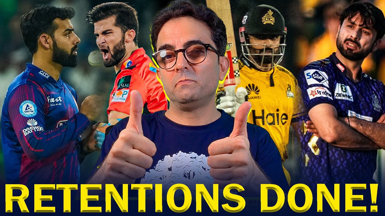 Franchises have confirmed their player retentions for HBL PSL 2026, ahead Player Auction!