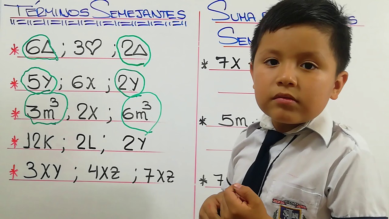 EXPOSICIÓN DE TÉRMINOS ALGEBRAICOS