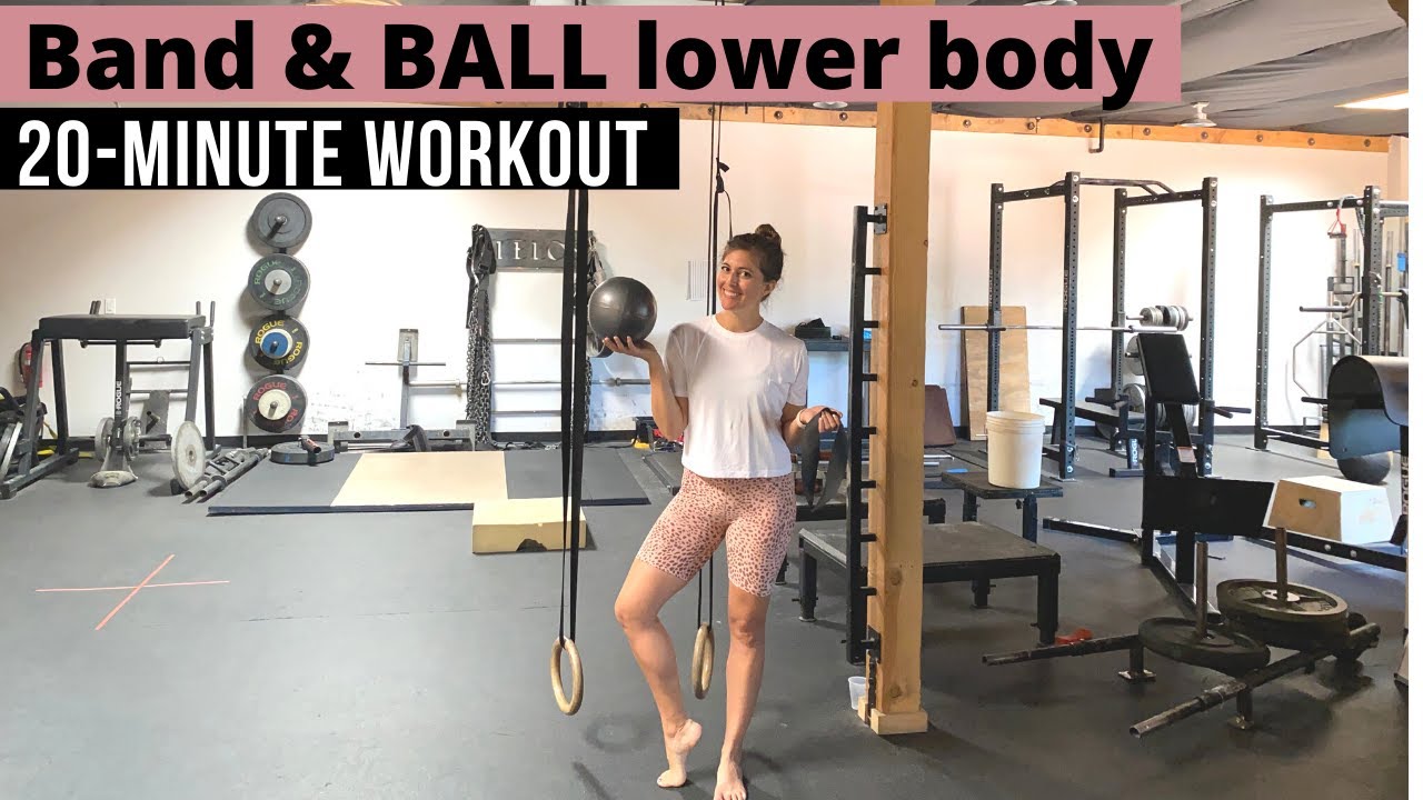 Band and ball booty and legs workout