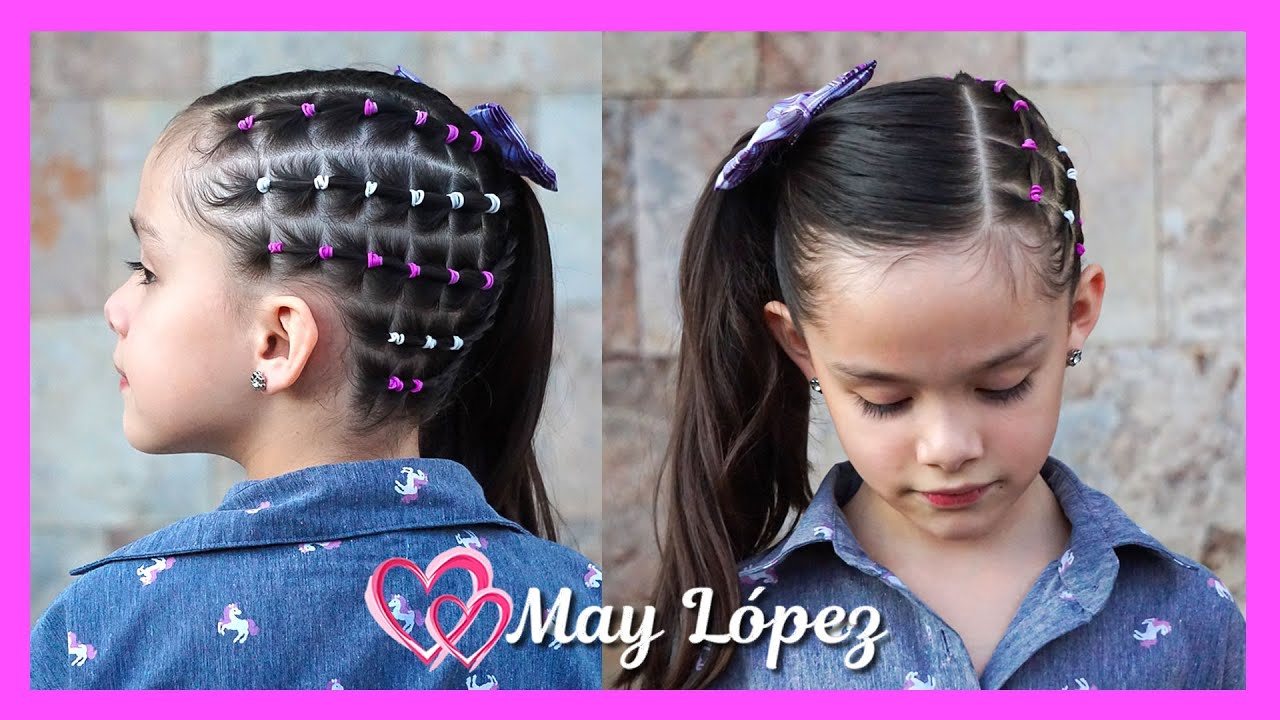 Peinado para Niñas con ligas raperas