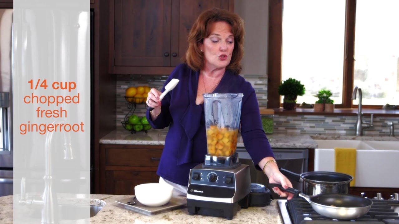 Sassy Sweet Potato Soup Recipe from The Vitamix Cookbook by Jodi Berg