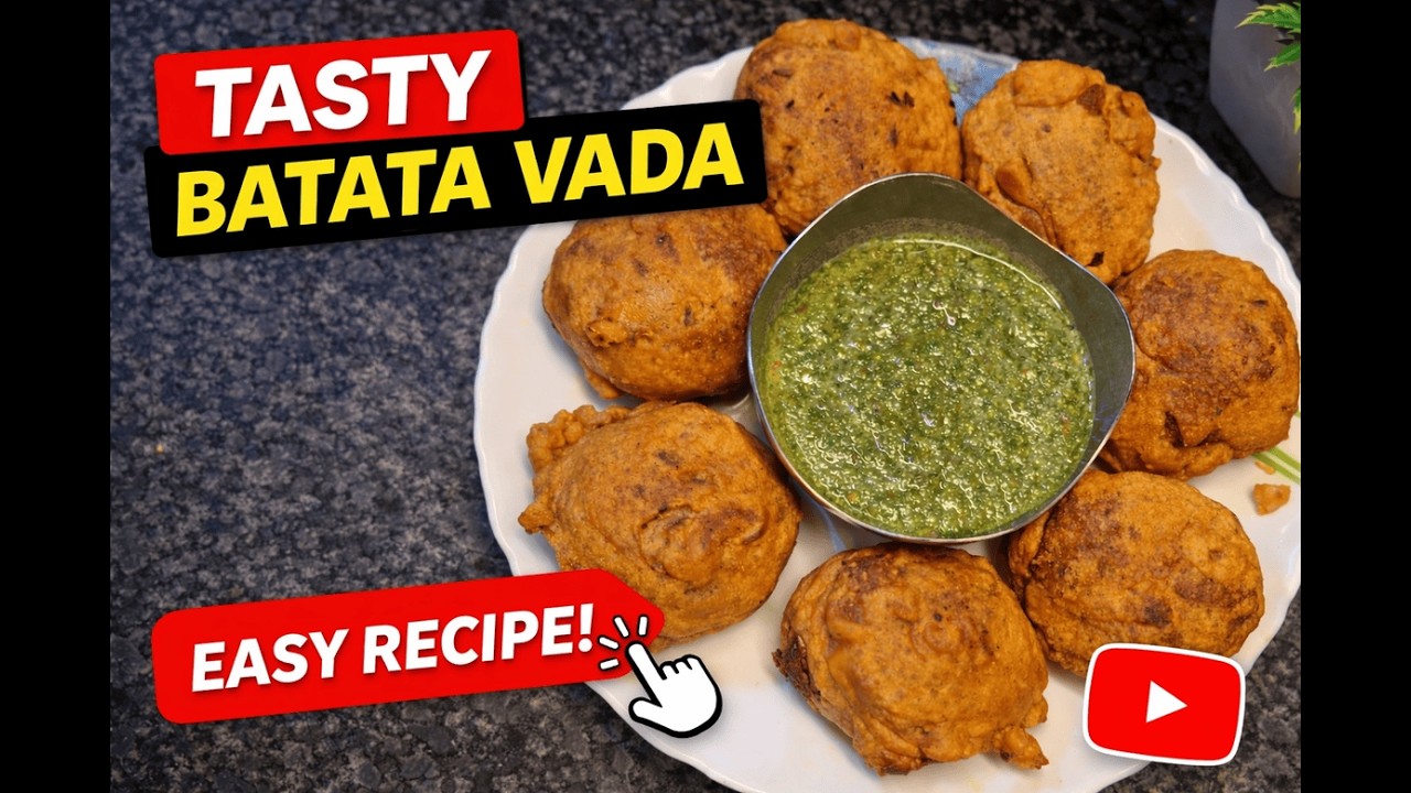 Mumbai Style Batata Vada Recipe 🔥 | Crispy & Tasty Vada with Green Chutney | Easy Snack Recipe