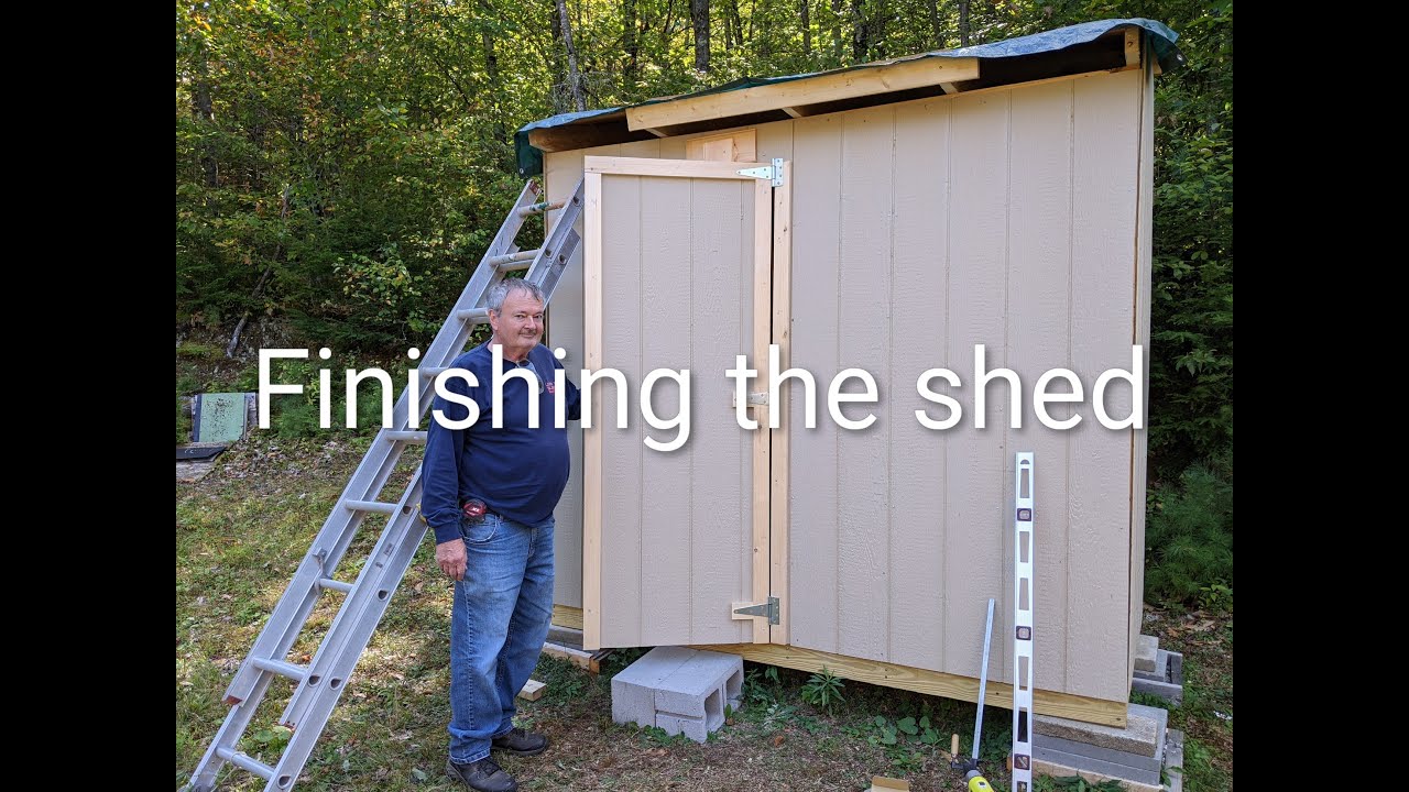 Finishing shed at the cabin
