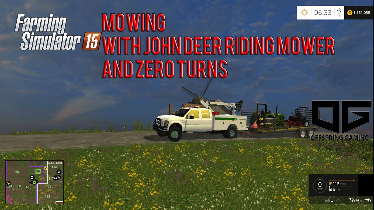 Farming Simulator 2015- Mowing In Pleasant Valley With John Deere