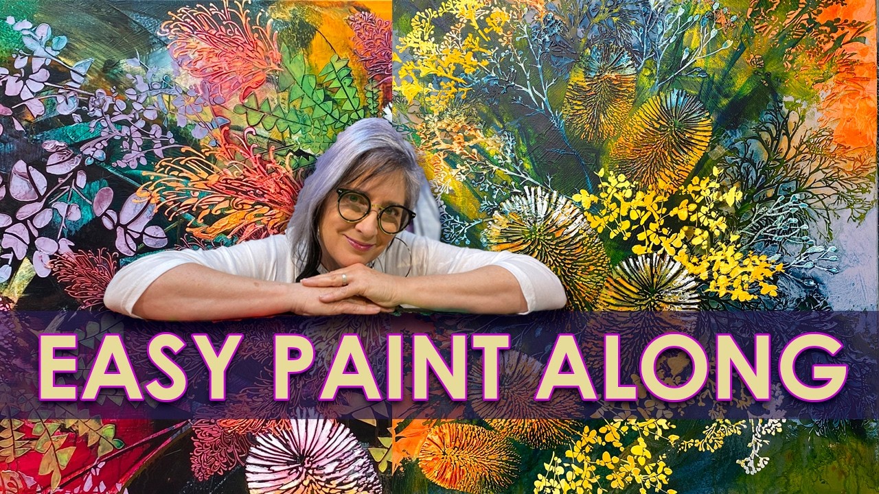 Paint Australian Native Flowers 🌸 Easy Acrylic Tutorial | Paint Along with De Gillett Cox