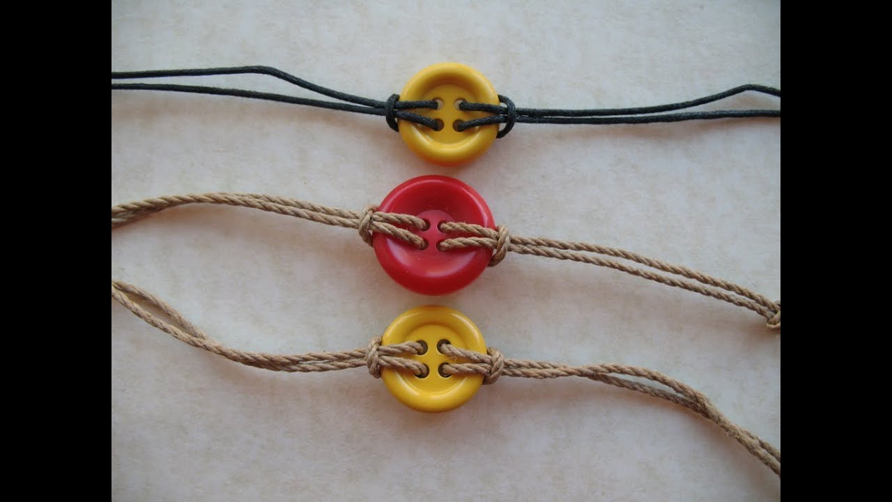 Tutorial braccialetti corda e bottoni