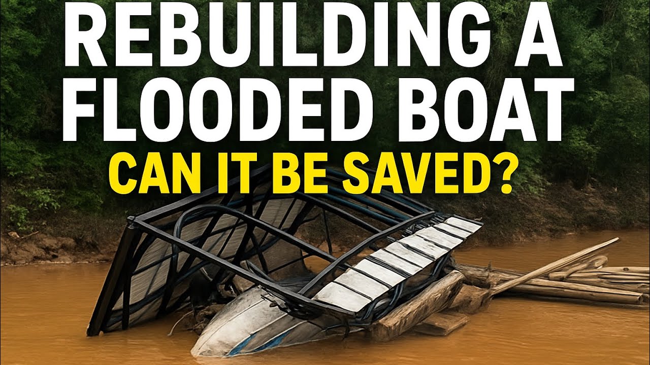 Я купил затонувшую лодку Malibu Wakesetter на аукционе… и попытался её починить! 😱 #BoatRebuild