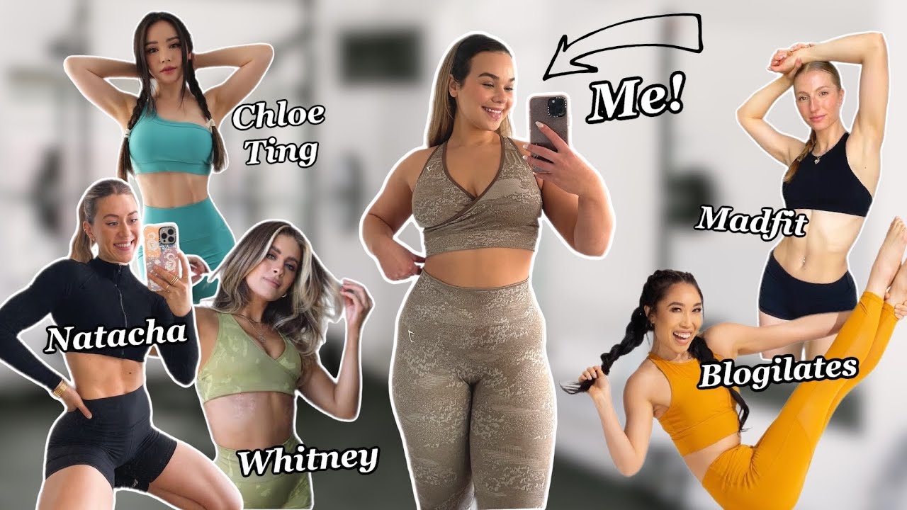 I tried the MOST POPULAR Fitness YouTubers WORKOUTS + DIETS for a week (CHLOE, NATACHA, MADFIT)