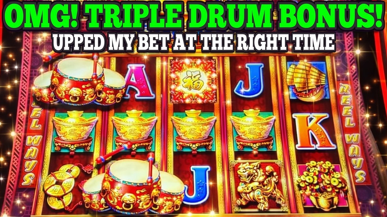 О боже! Увеличила ставку в слоте Dancing Drums Prosperity с тройным бонусом за игру на барабанах ...