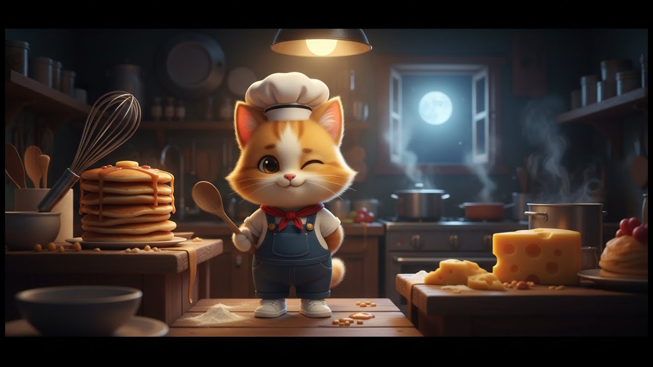 secret little chef the kitten baked a delicious pizza