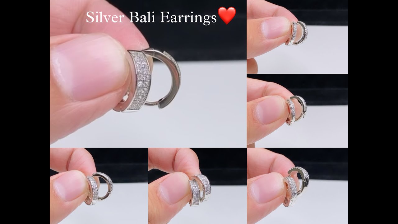 Latest light weight Silver earrings designs 2022 | Silver Bali designs