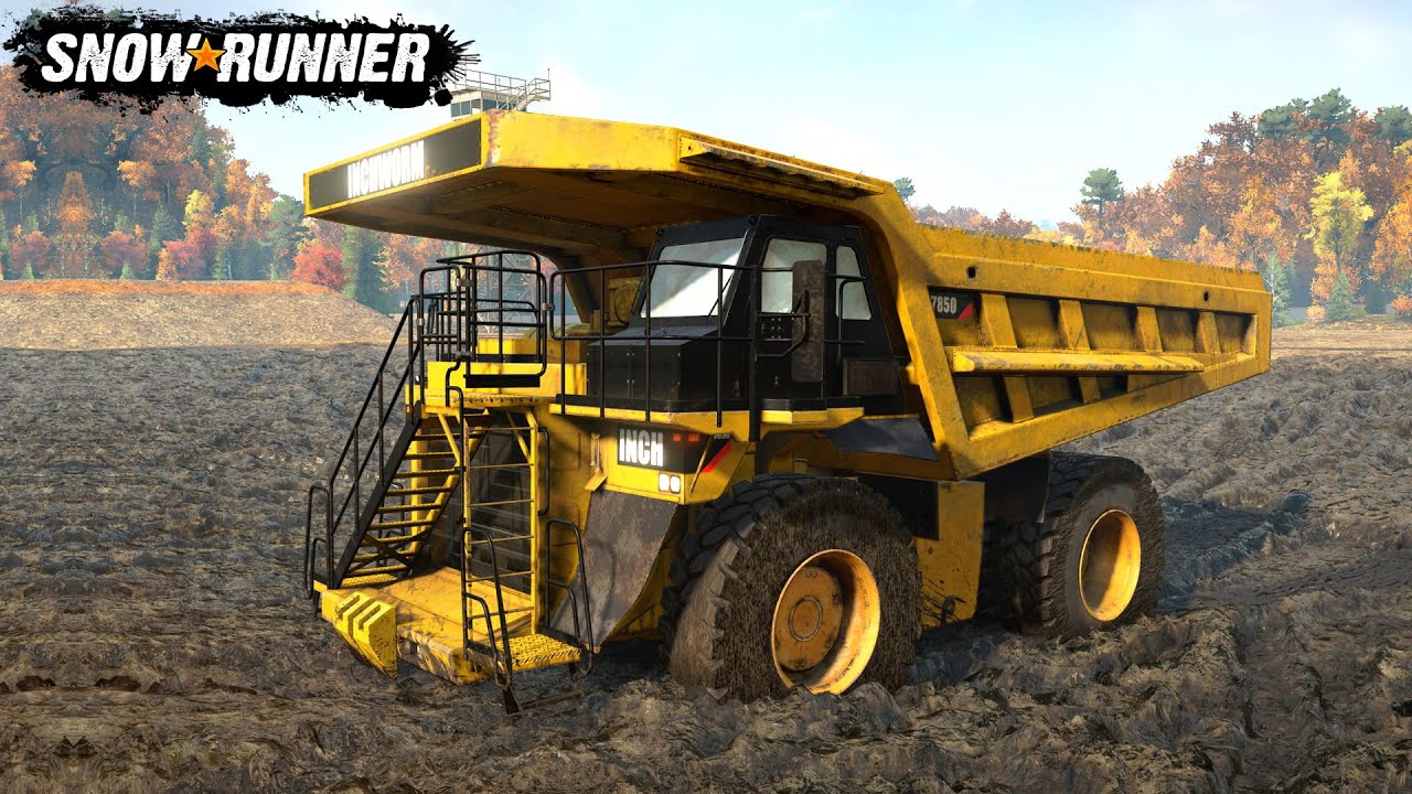 SnowRunner - Giant Dump Truck Driving Through Mud
