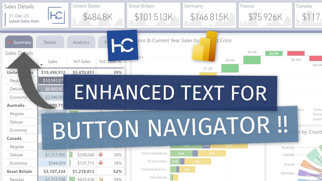 Multiple Text Options for Button Navigators in Power BI