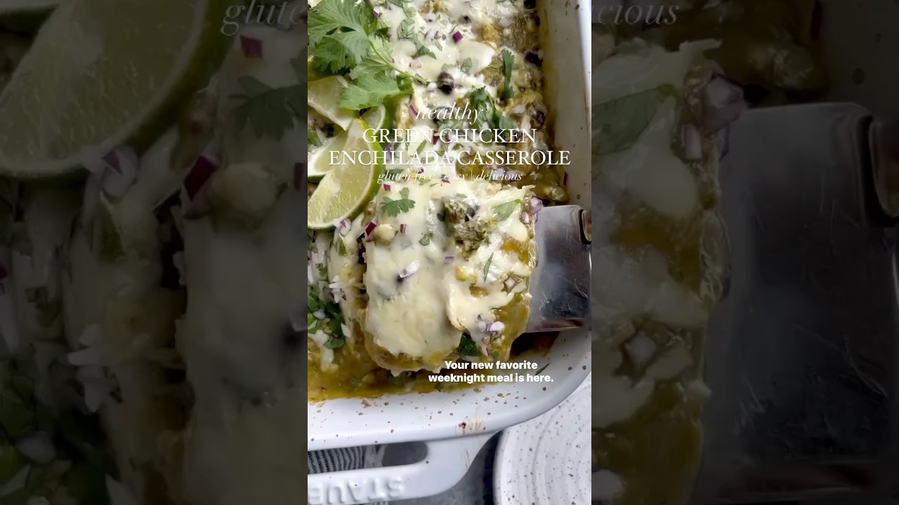 Запеканка из энчилады с курицей в зеленом соусе 