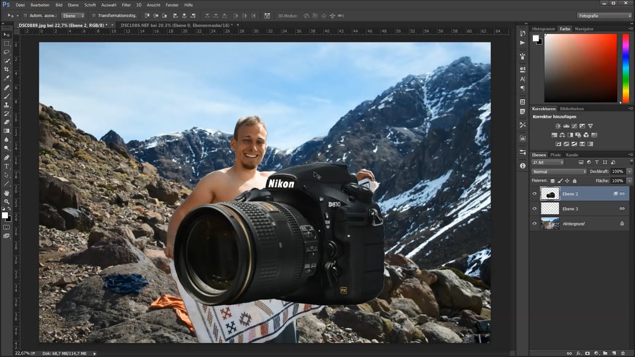 Hintergrund Tauschen und Maske verbessern in Photoshop - Grundlagen Tutorial