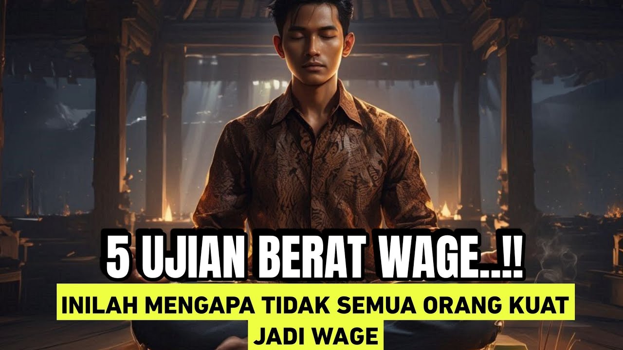 WAGE WAJIB KUAT🔥‼️_INILAH 5 UJIAN WETON WAGE SEBELUM SUKSES DUNIA DAN AKHIRAT