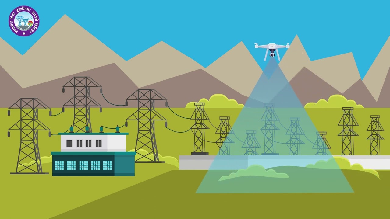 Inspection of Transmission line towers using drone technology by MPPTCL