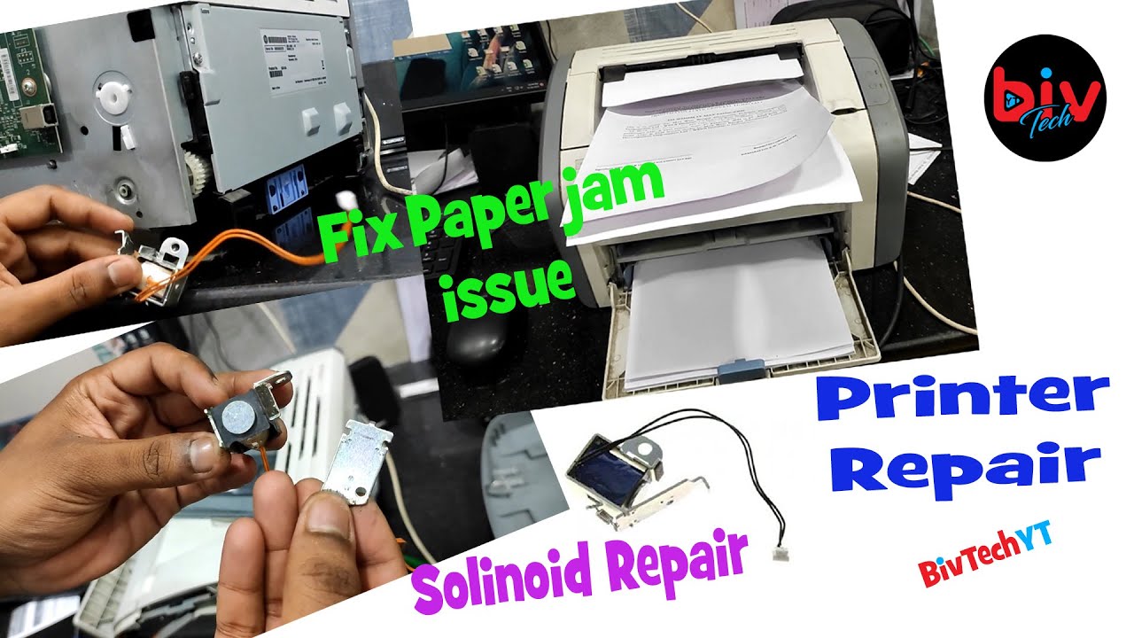 How to repair Paper Jam Problem in HP LaserJet Printer 1020|| 1020 + ||  P1108 || P1000 Series || 🔥🔥