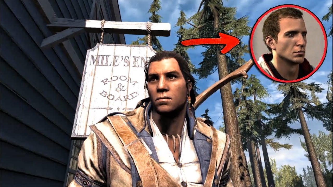 Assassin's Creed 3 - Редкая ПАСХАЛКА на ДЕЗМОНДА (Где и как найти пасхалку?)