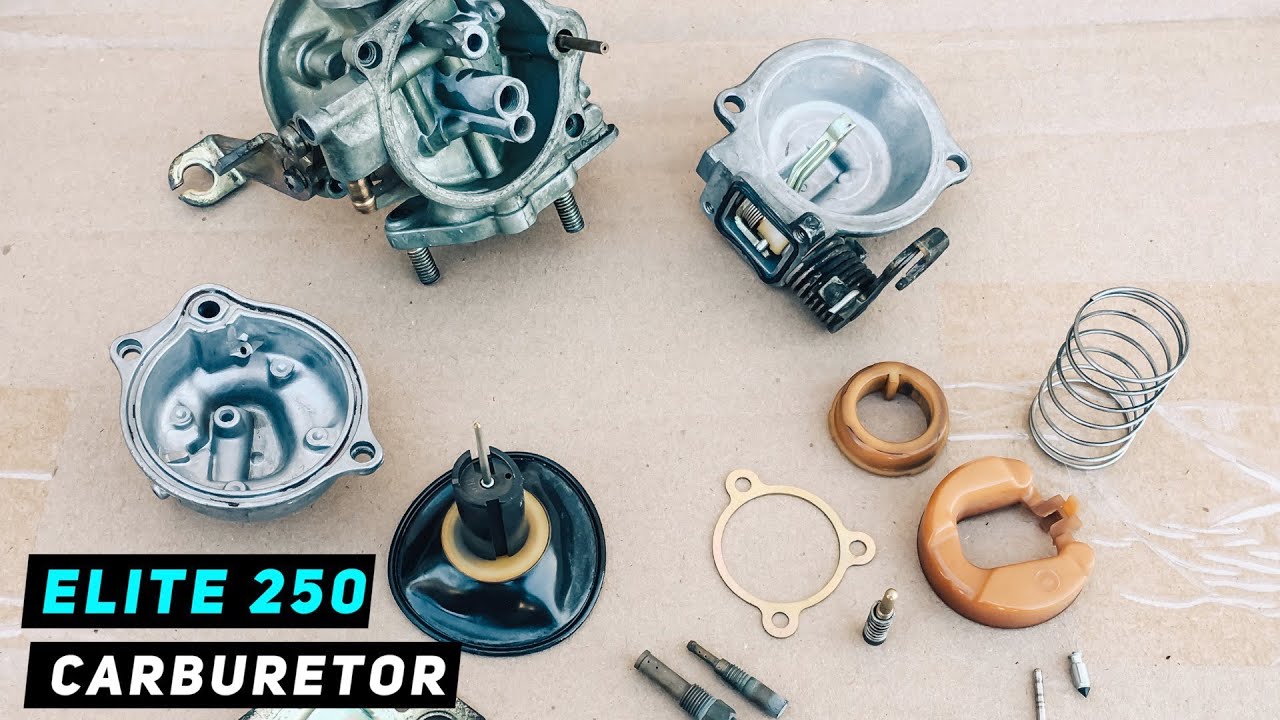 Honda Elite 250 Carburetor Disassemble / Clean / Assemble | Mitch's Scooter Stuff