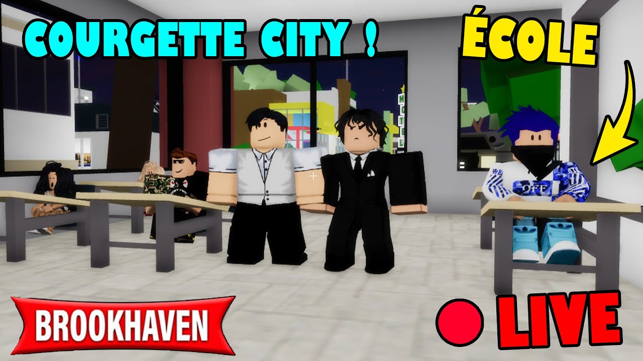 Live Roblox Brook Haven - L' &Eacute;COLE  RP &Agrave; Courgette City ! En Vocal 😁 BROOKHAVEN RP STORY !