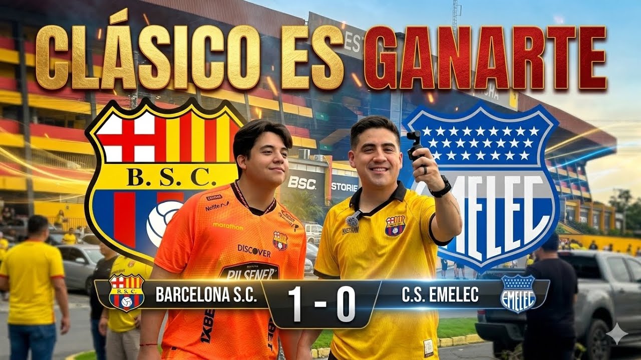 CLÁSICO ES GANARTE!!! | Barcelona SC 1 - CS Emelec 0 | Liga Pro Fecha 3 | GOL DEL PIPA 