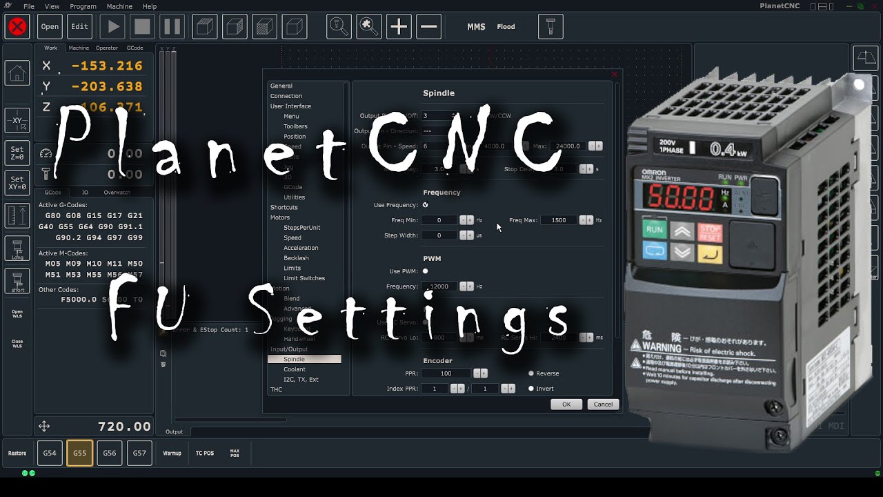 PlanetCNC FU Settings