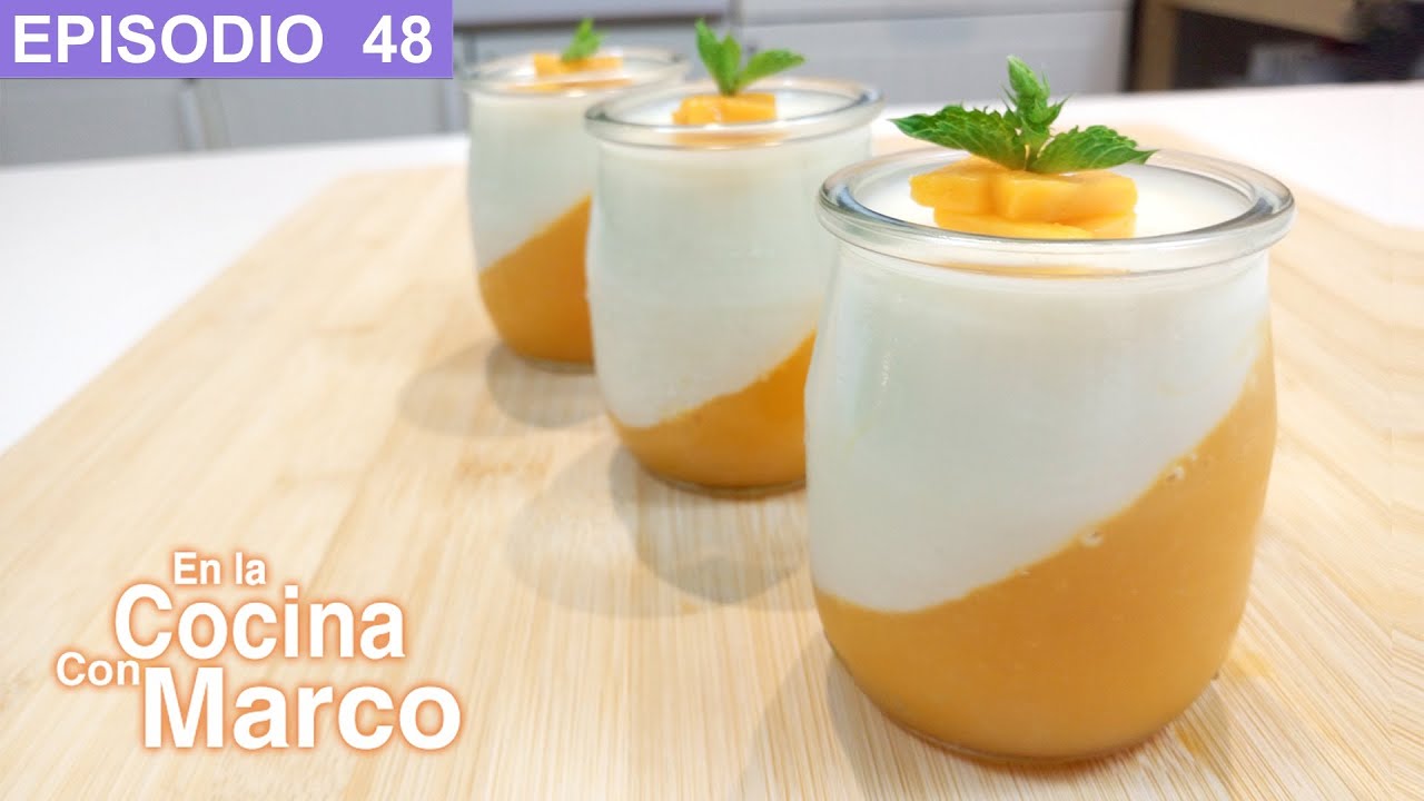 Receta de Panna cotta de mango y maracuja - Pannacotta Italiana - panacota facil