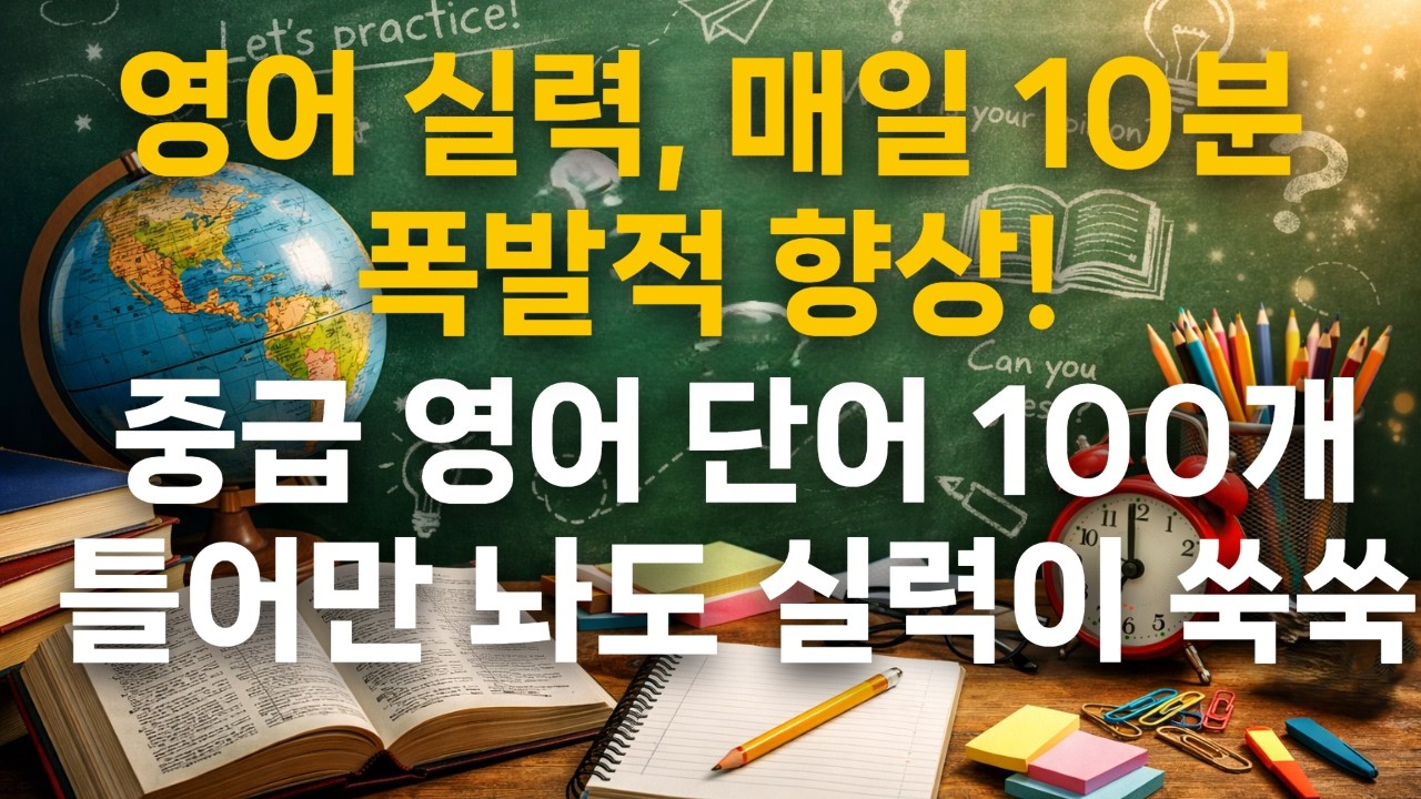 중급 영어 단어 100개 반복 암기 l Intermediate English Words
