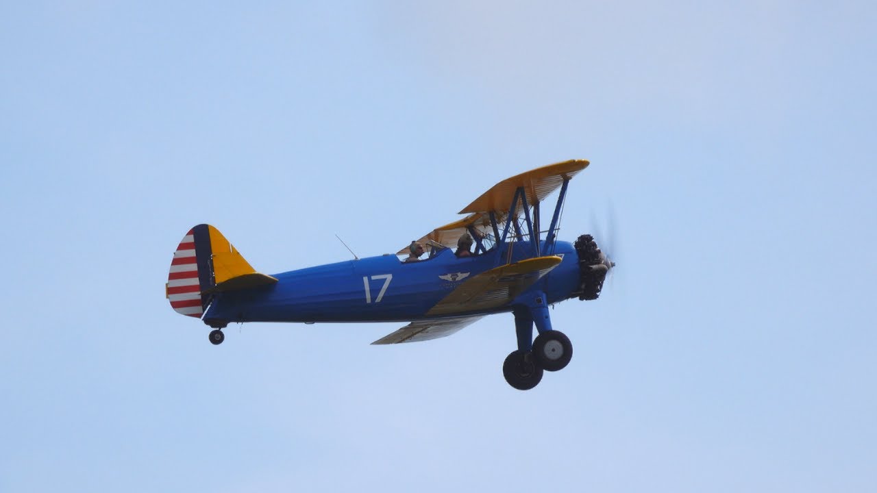 Commemorative Air Force Boeing PT-13 Stearman Takeoff [4K Video]