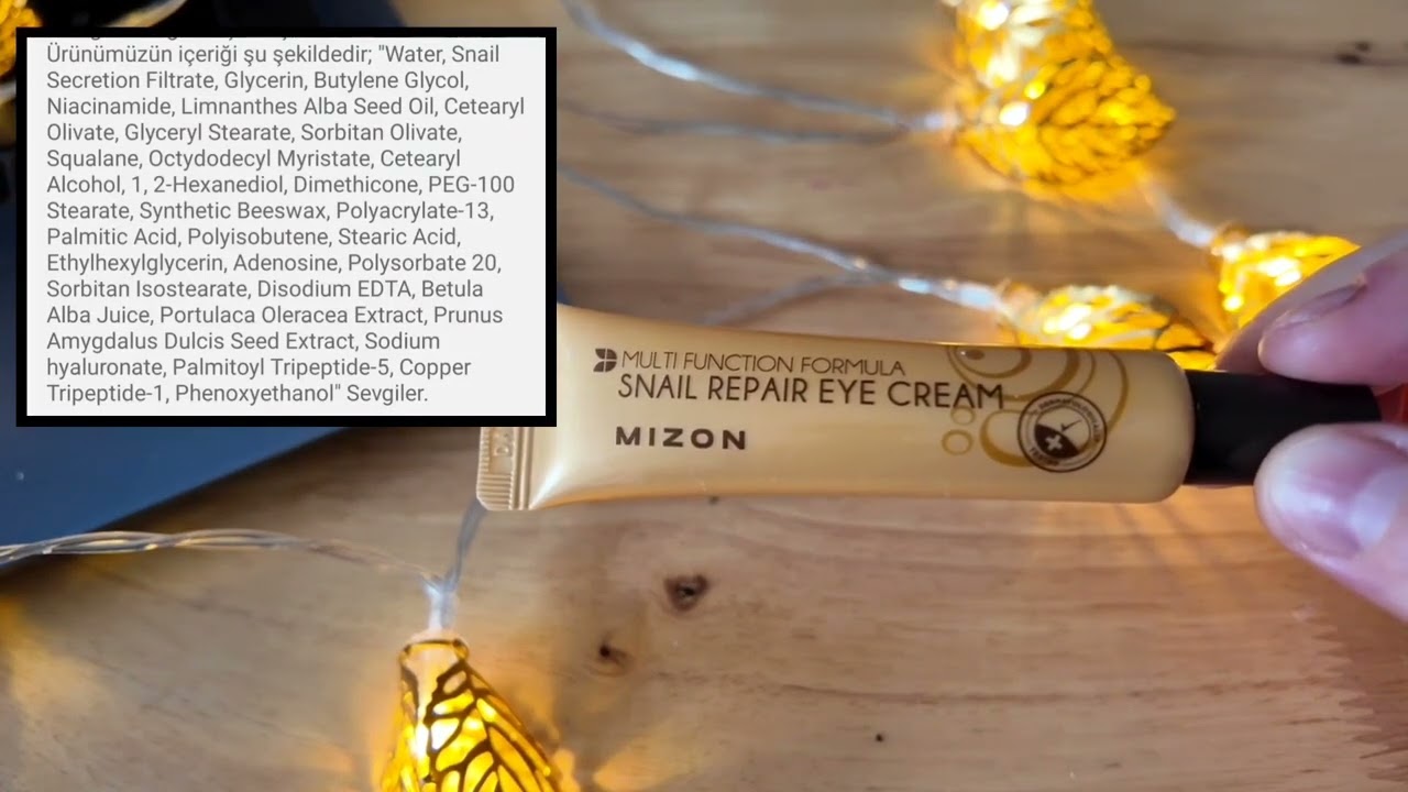 4 Tüp Bitirdiğim Göz Kremi, Mizon Snail Repair Eye Cream İçerik İncelemesi