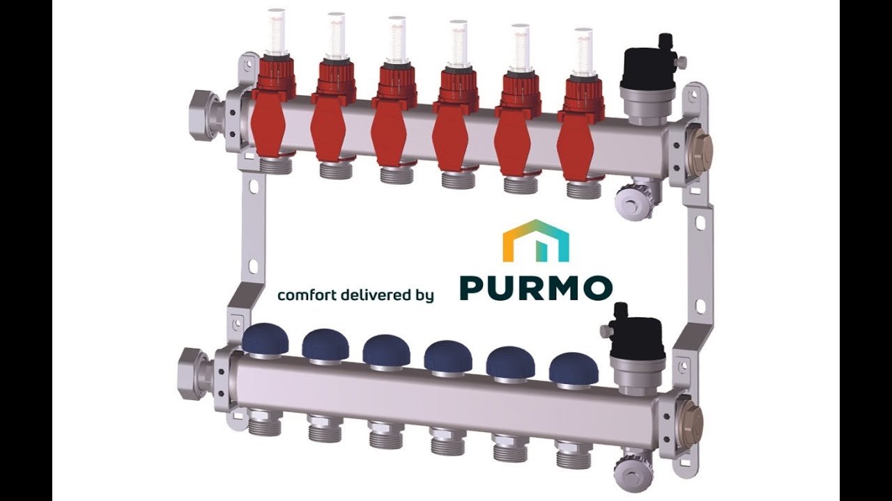 Purmo Premium Verteiler - Durchflussmengenmesser einstellen, säubern, tauschen