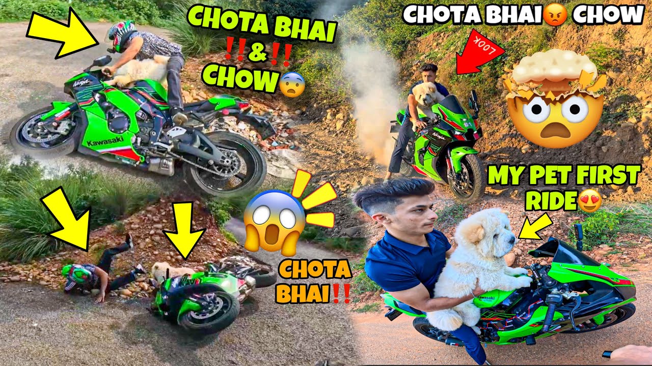 Ohh No😭 First Time Chota bhai & Chow on Superbike🥺💔 | Superbike Ride |  My Family Vlogs 