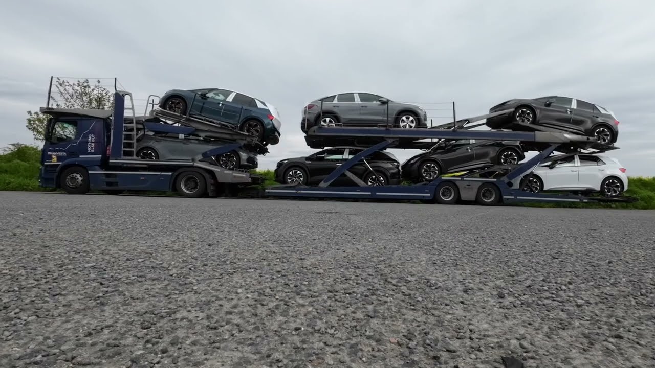 Loading auto. Directions . Lohr #загрузка_автовоза