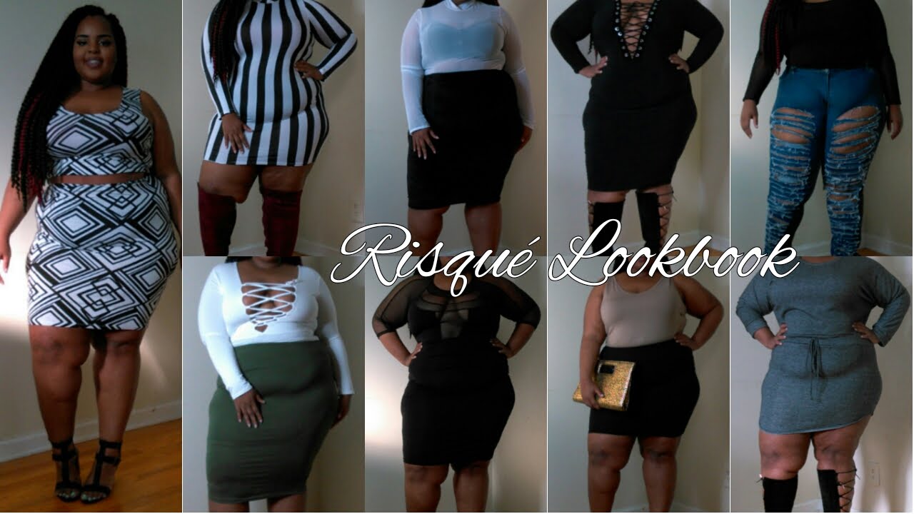Risqué Lookbook | Show Some Skin & Go Braless! | Plus Size Late Night Attire | 9 Outfits