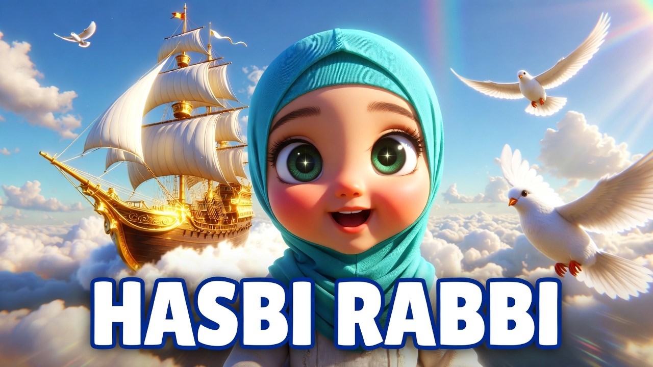 🎶 Hasbi Rabbi Jallallah Cartoon 🇮🇩 | Fun Islamic Rhymes & Songs for Kids! 🐻 Sing Along with Lyrics!
