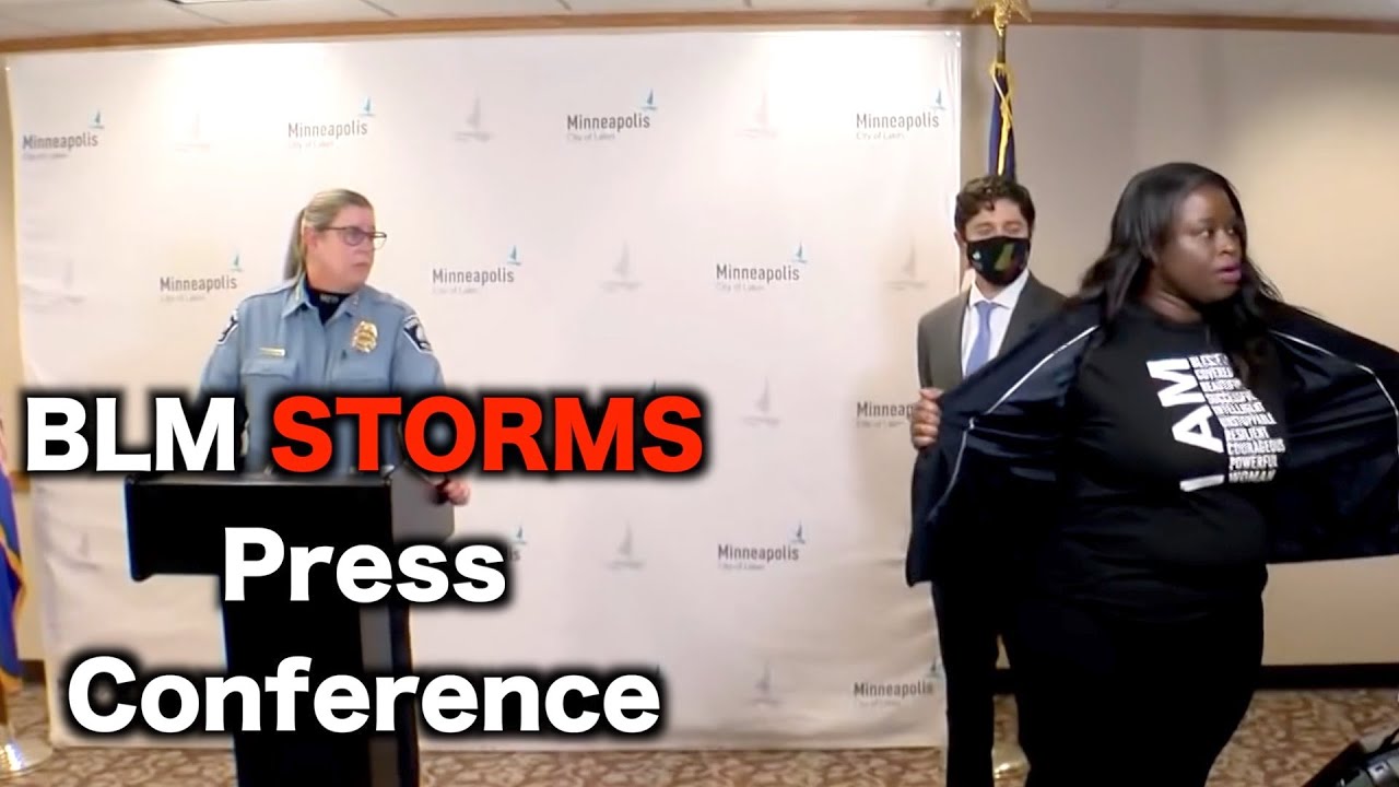 Активист BLM берет под свой контроль пресс-конференцию