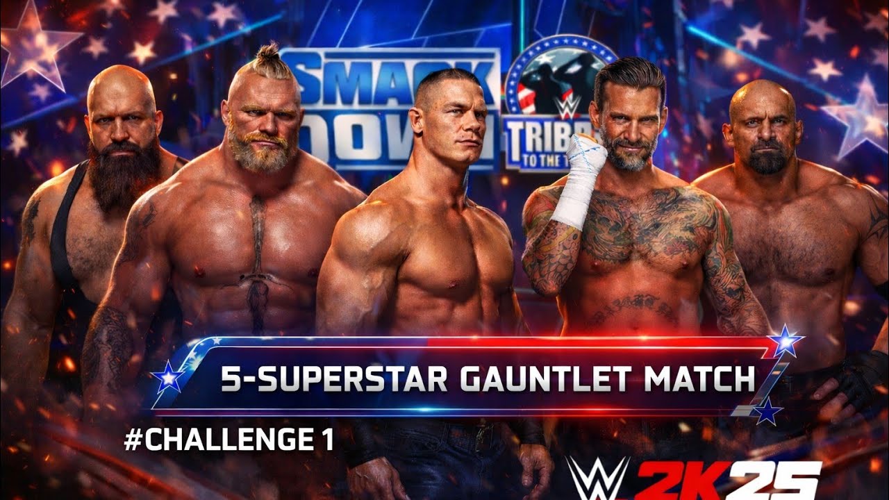 WWE LIVE - John Cena Gauntlet match vs Brock,Goldberg, CM Punk,BIG SHOW |WWE 2K25