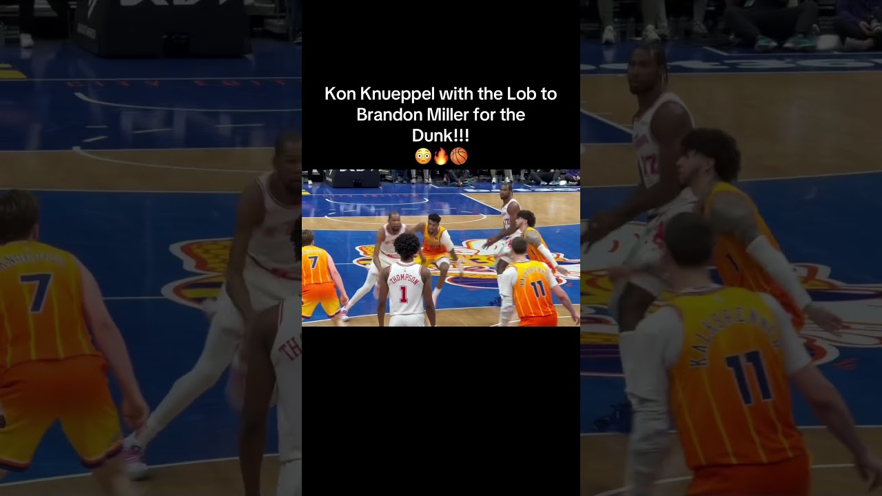 Kon Knueppel with the Lob to Brandon Miller for the Dunk!! #dunks #slamdunk #highlights #fyp #foryou