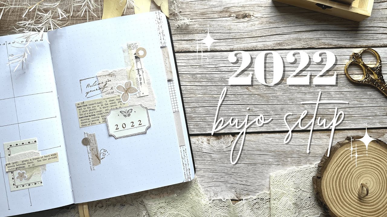 2022 Bullet Journal Setup | wiscobujo | beige aesthetic
