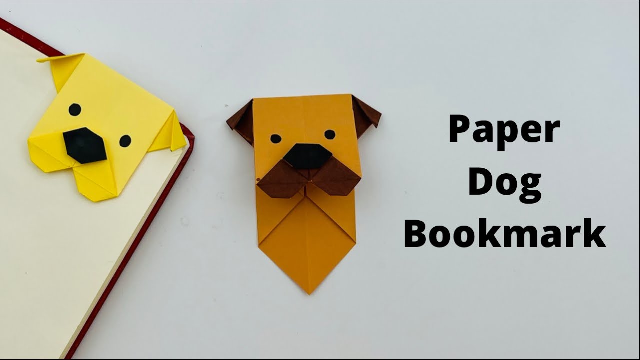 DIY Paper DOG Corner Bookmark!!! Paper Crafts For School / Origami DOG Bookmark / Paper Craft
