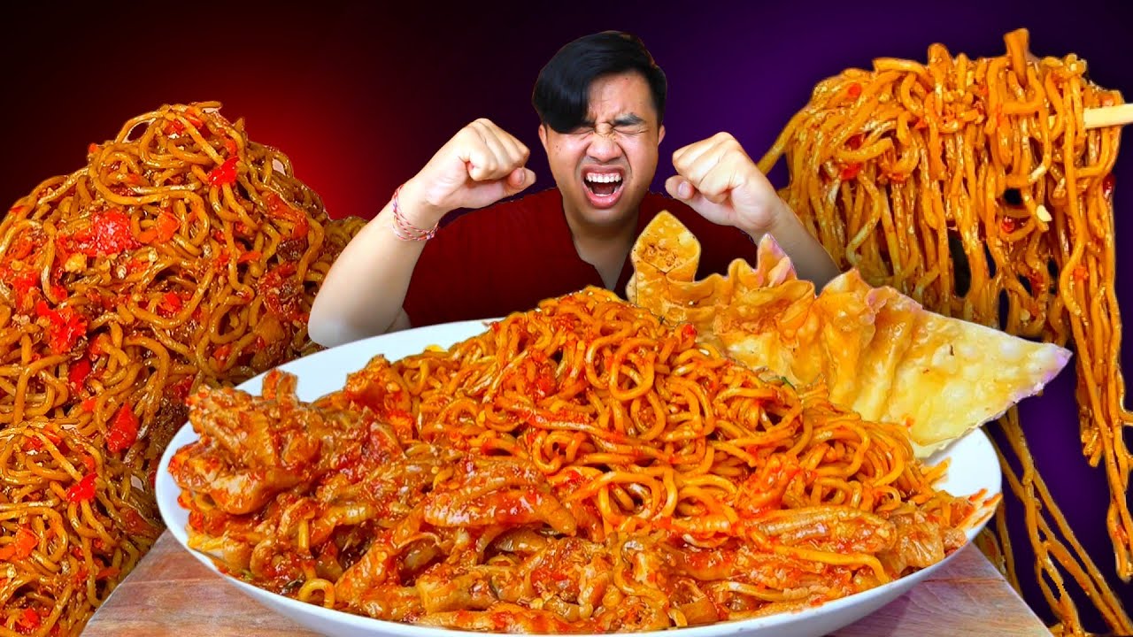 MUKBANG MIE GACOAN LEVEL 8 DICAMPUR CEKER MERCON TANPA TULANG | CEKER DAKBAL
