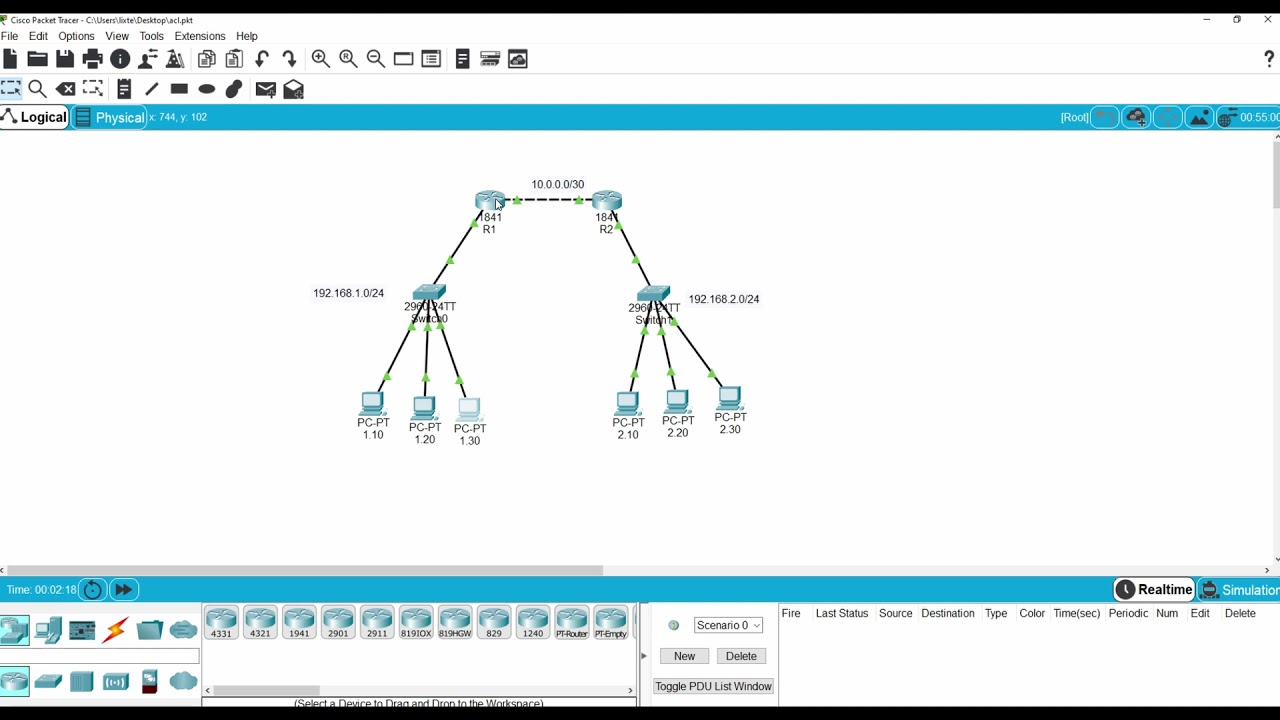 ACL (Access List) Extended [Rozszerzona] (Cisco Packet Tracer) #8 Technik Teleinformatyk
