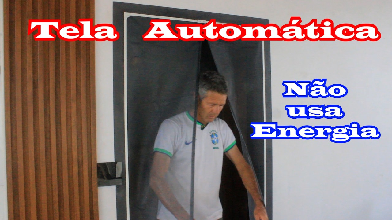 TELA MOSQUITEIRA PARA PORTA AUTOMÁTICA  Não usa energia elétrica