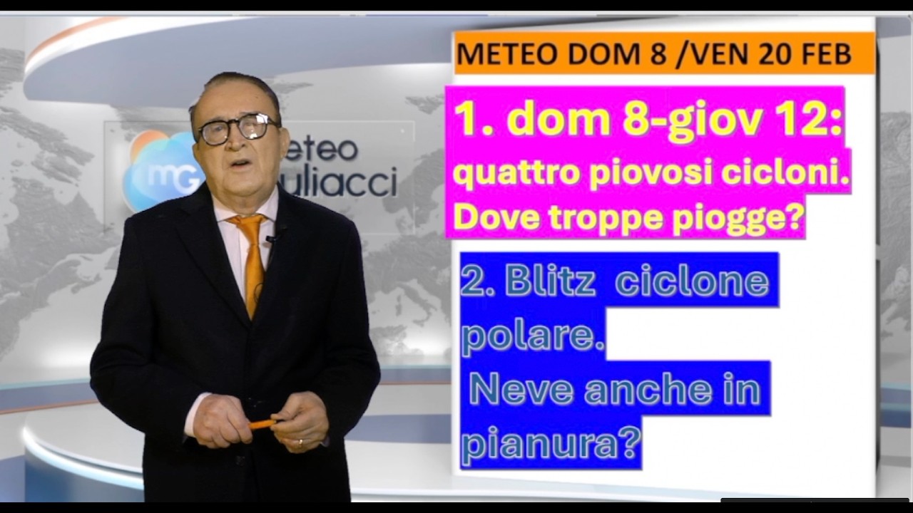 BLITZ  POLARE confermato. Ma prima piovosi cicloni a raffica