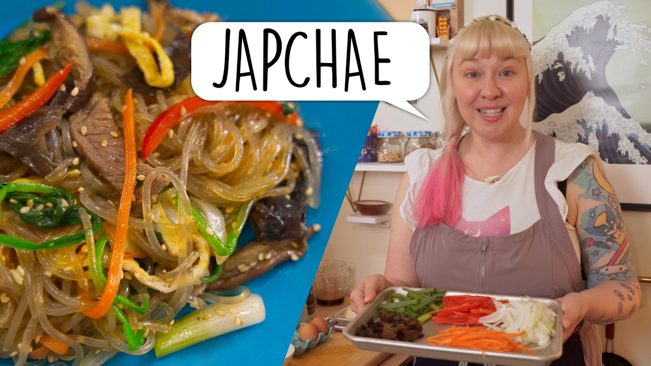 Authentic Korean Japchae 잡채  👑🐷 Step-by-Step Guide