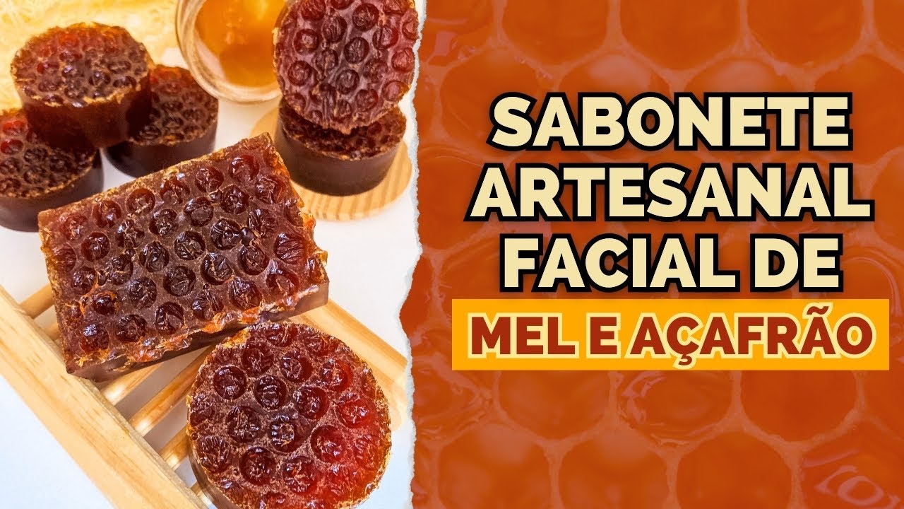 SABONETE ARTESANAL FACIAL de MEL e AÇAFRÃO 🍯