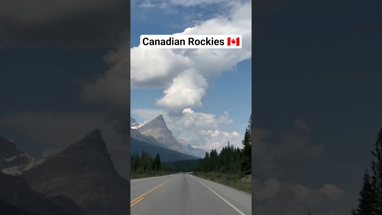 Canadian Rockies Windshield POV &mdash; 25-Second Mountain Drive